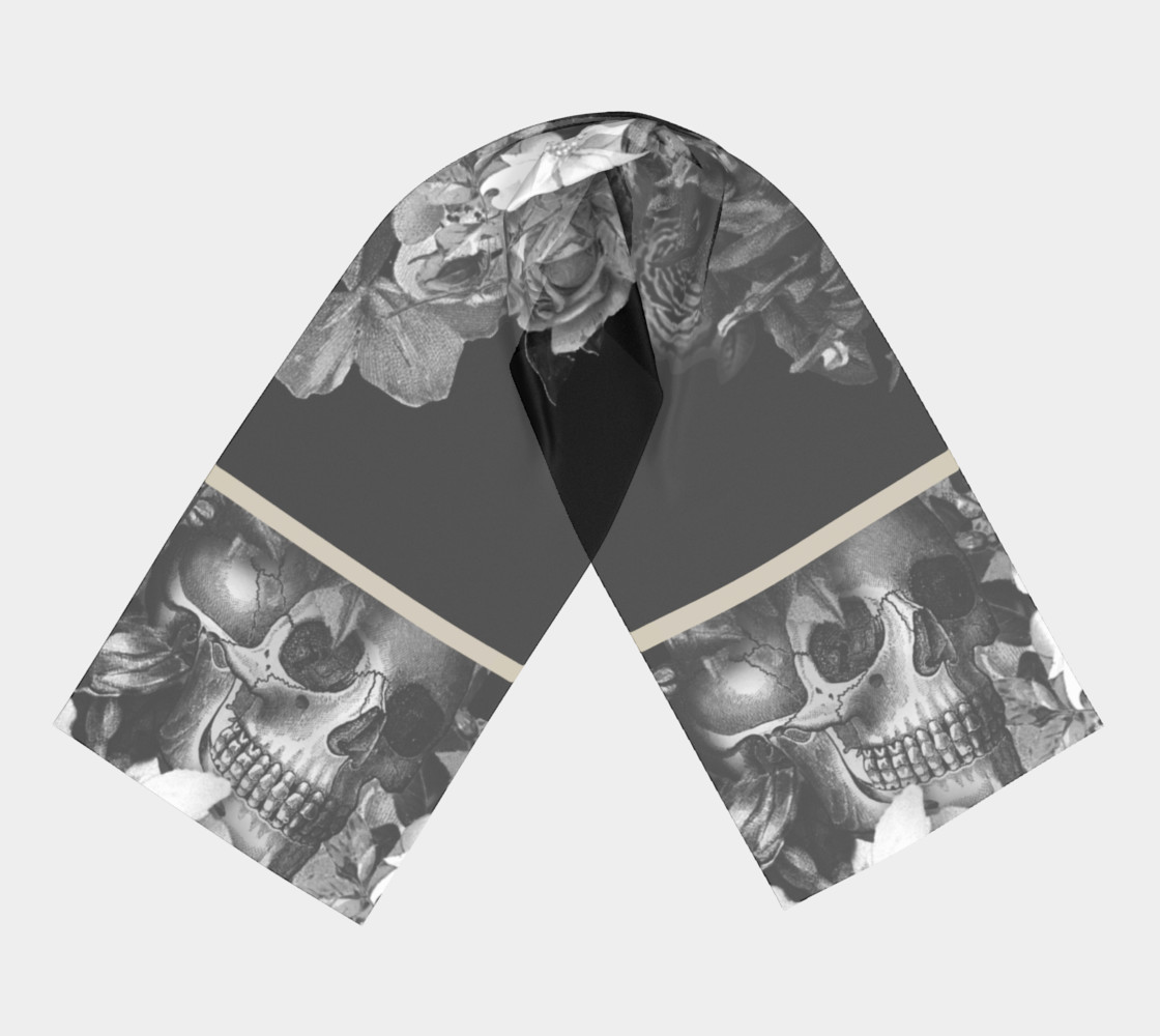 Skull Floral Long Scarf preview #3