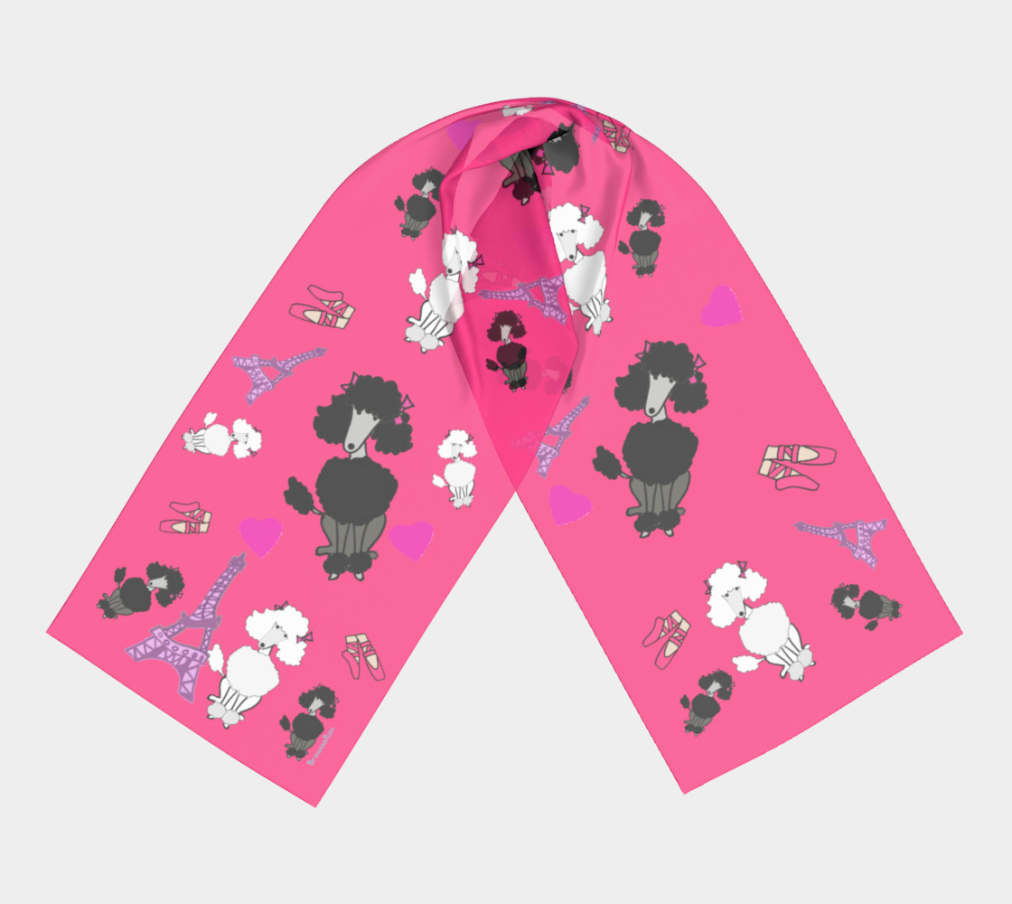 morlan scarf in fushia poodles preview #3