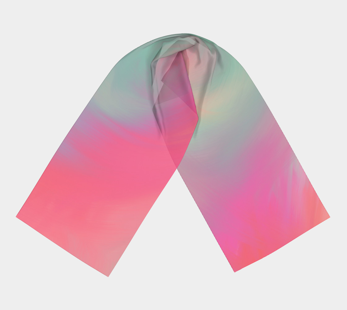 Pastel Perfect Long Silk Scarf preview #3