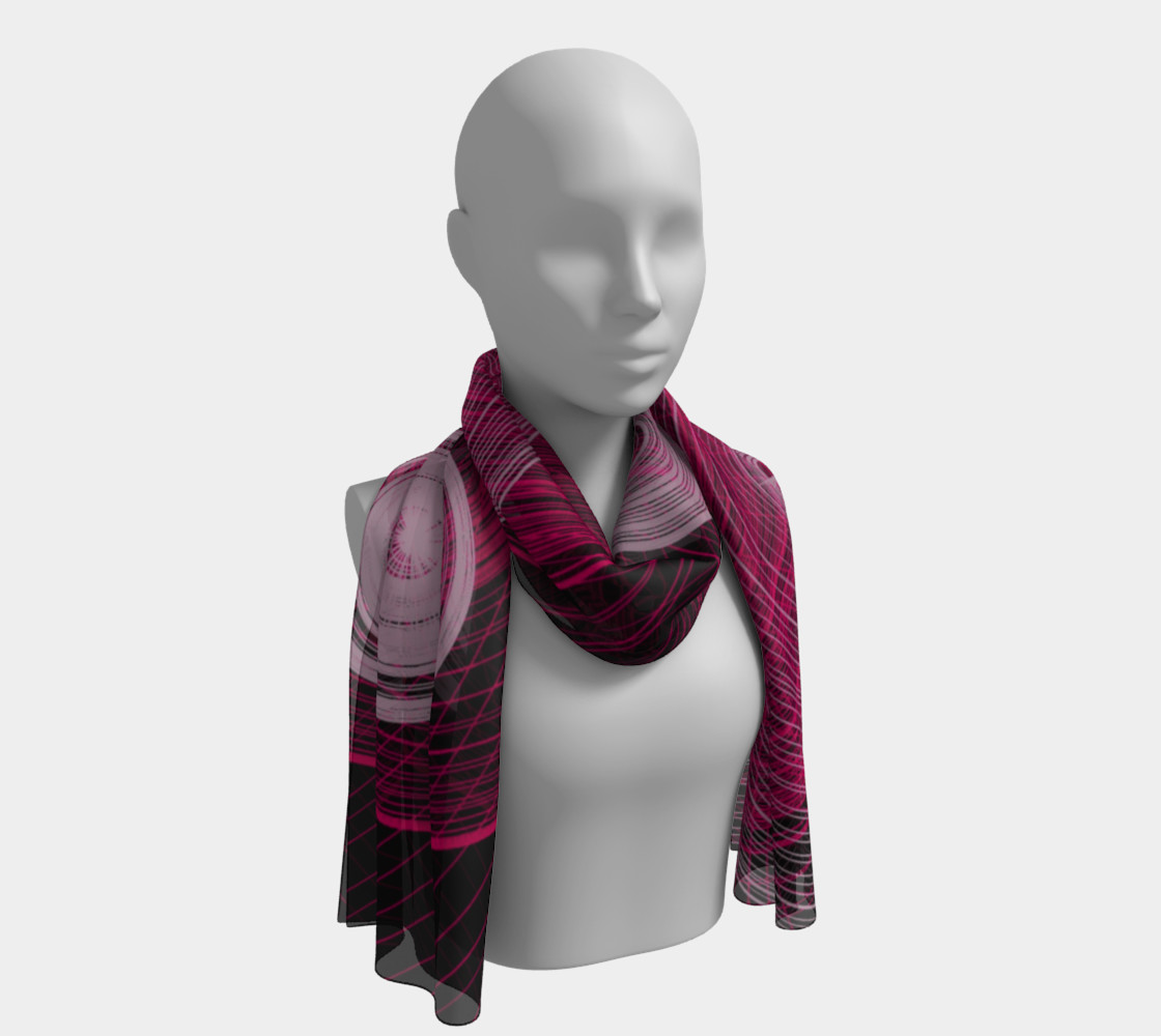 Circles Long Silk Scarf preview #1