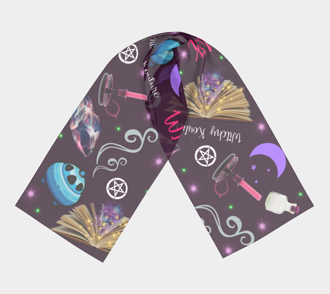 WK #ModernWitchLife Purple Print Long Scarf preview #3