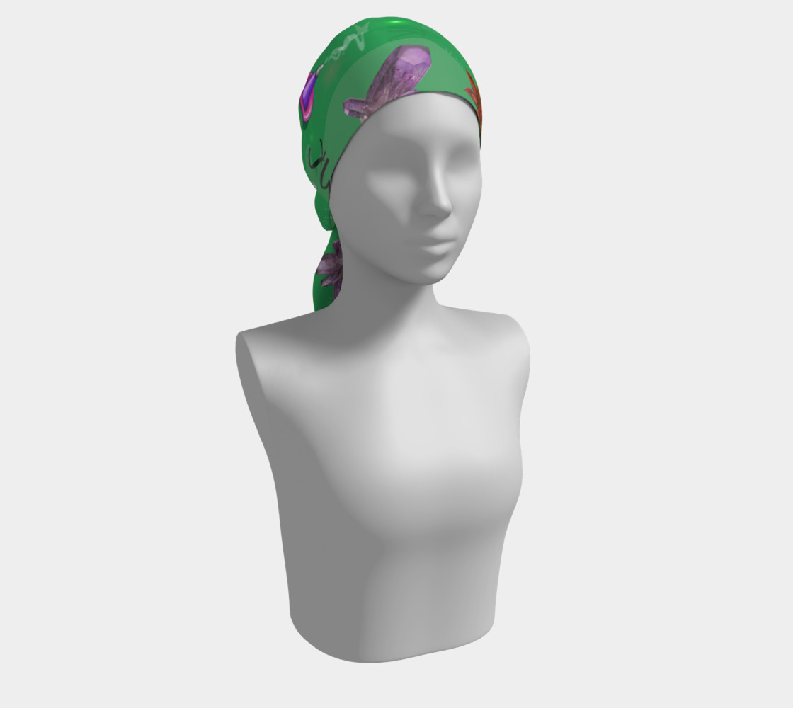 WK #ModernWitchLife Green Print Long Scarf preview #2