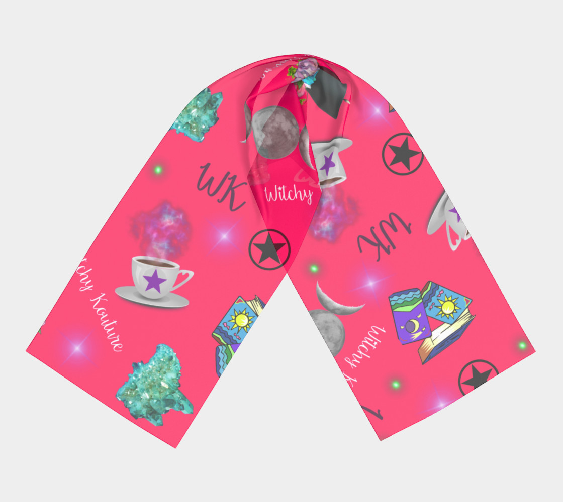 WK #ModernWitchLife Pink Print Long Scarf preview #3