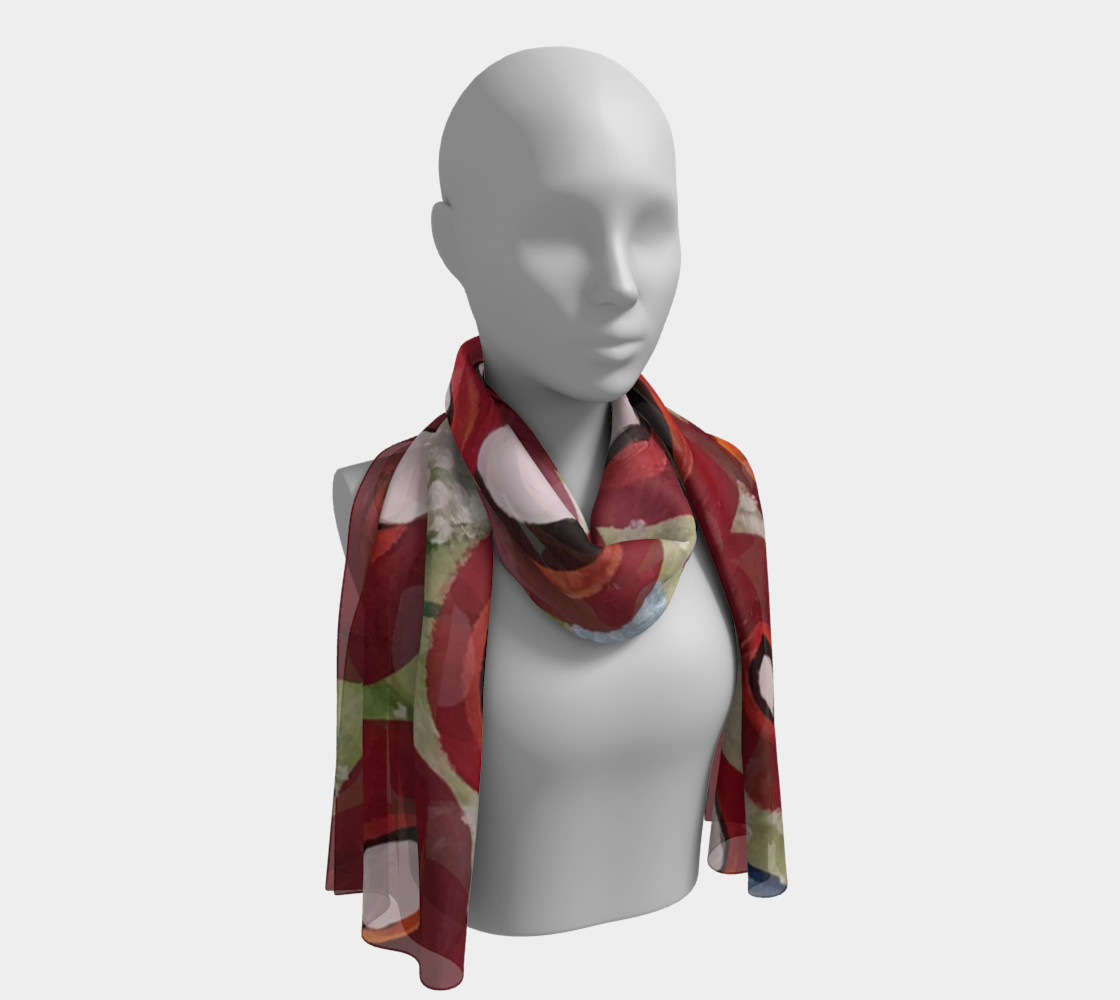 Whimsical Poppy Long Scarf 1 preview #1