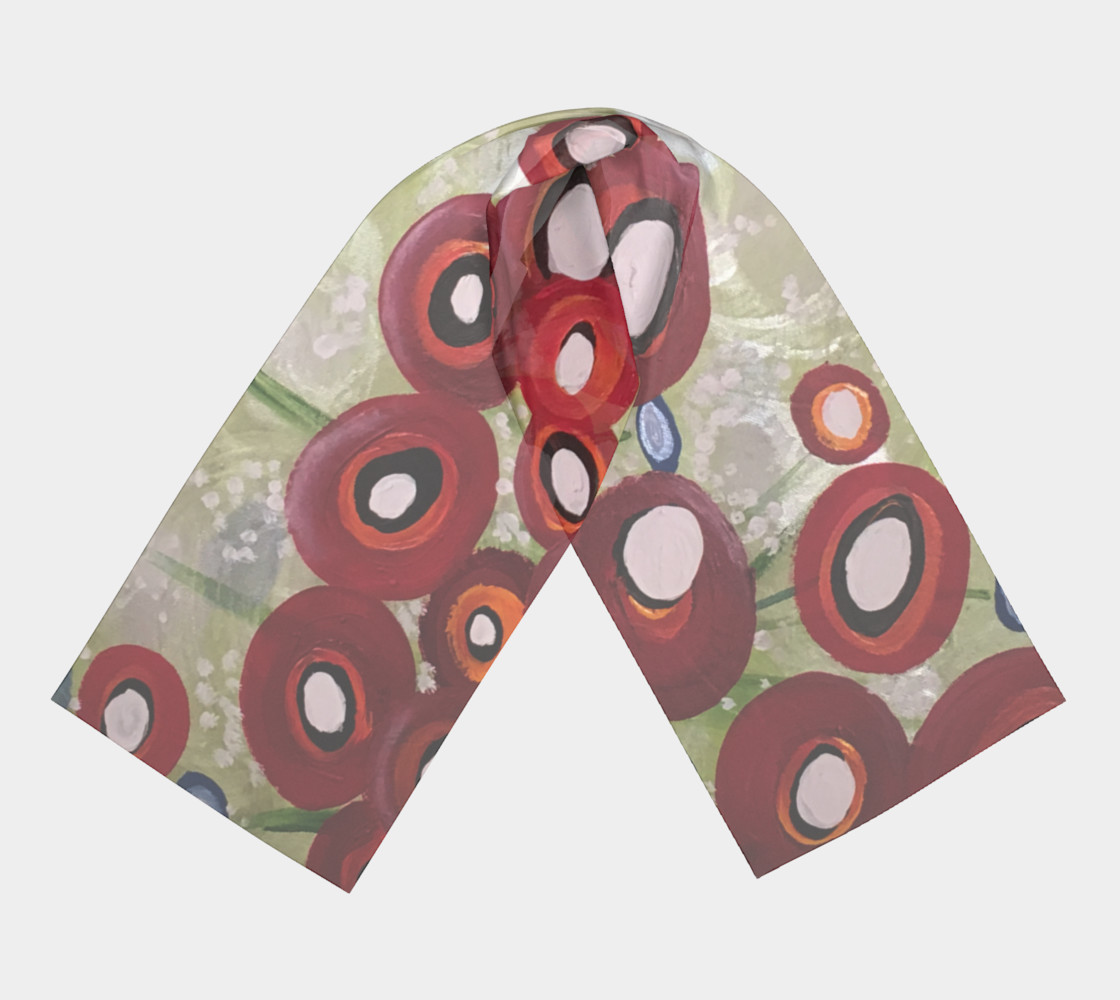 Whimsical Poppy Long Scarf 1 preview #3