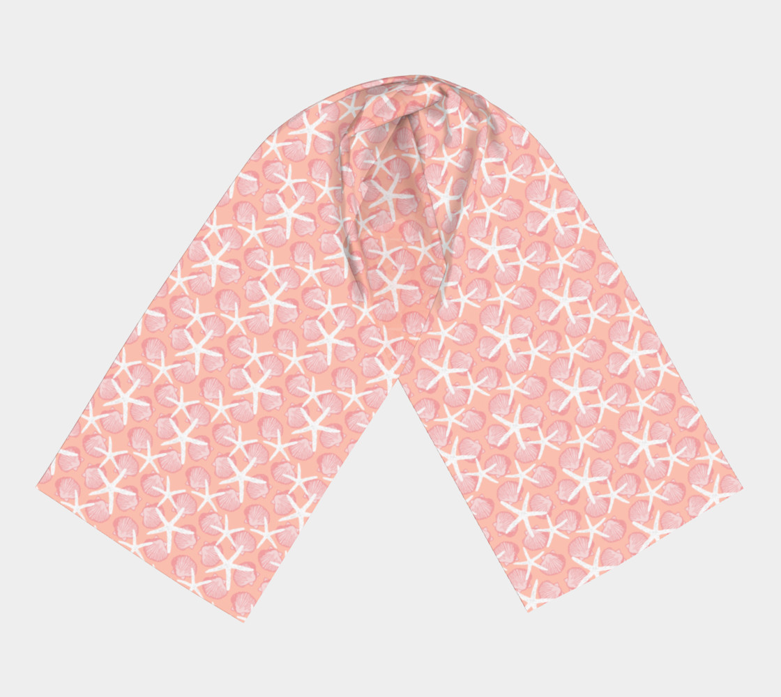 Scallop Shells & Starfish on Orange & Pink Tones preview #3