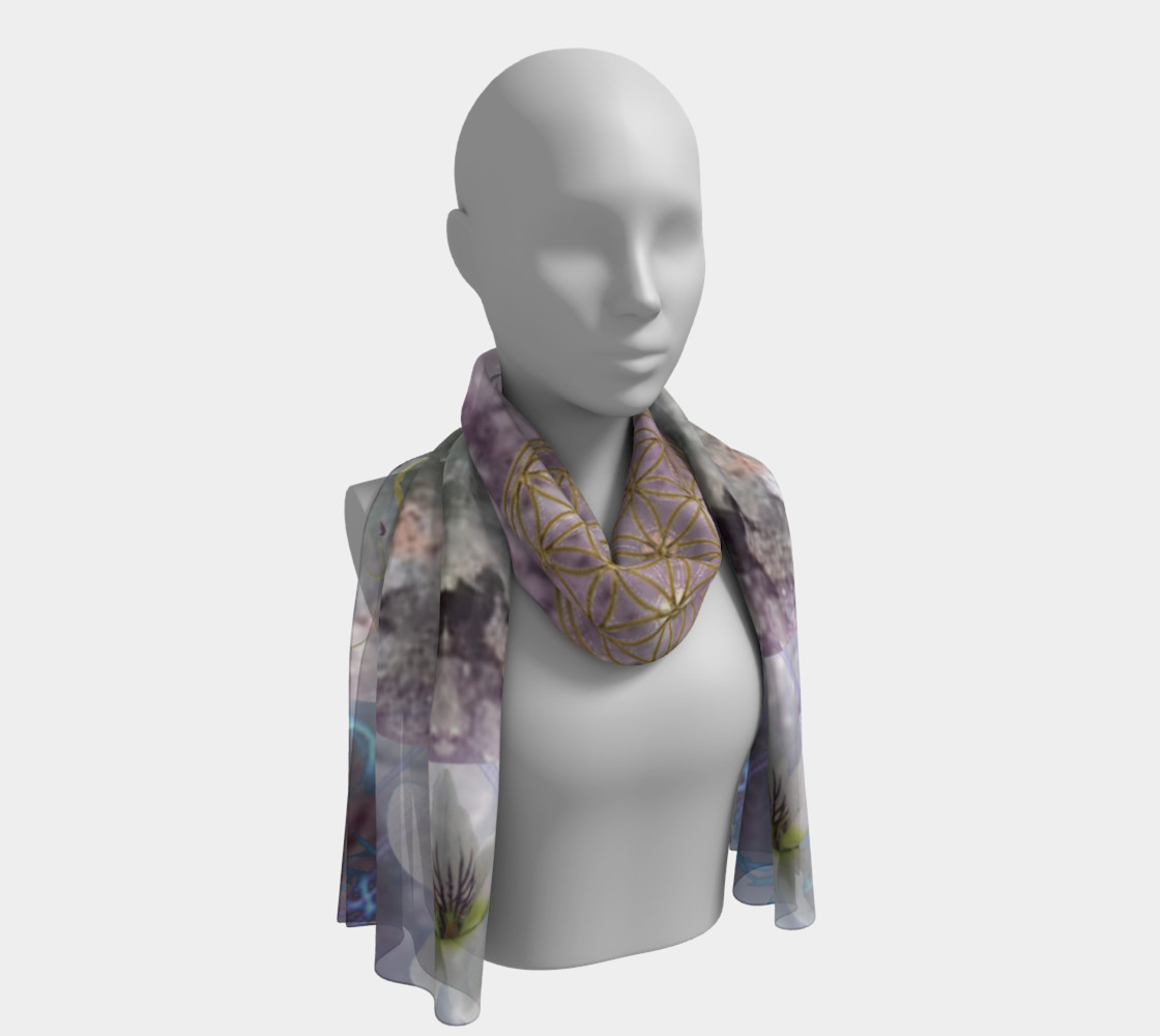 Divine Love Long Silk Scarf preview #1