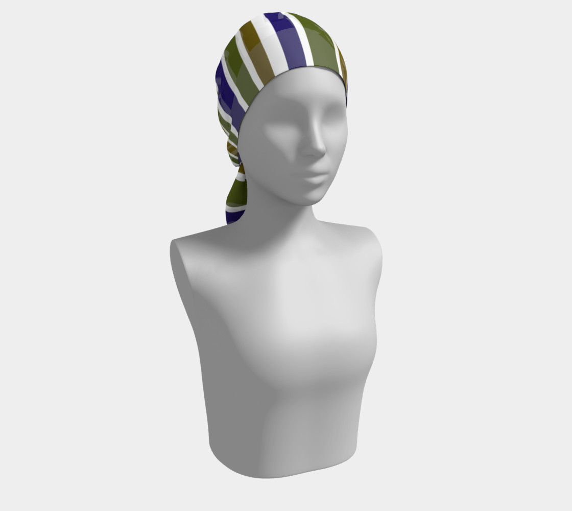 Olive Green and Blue Big Stripes preview #2