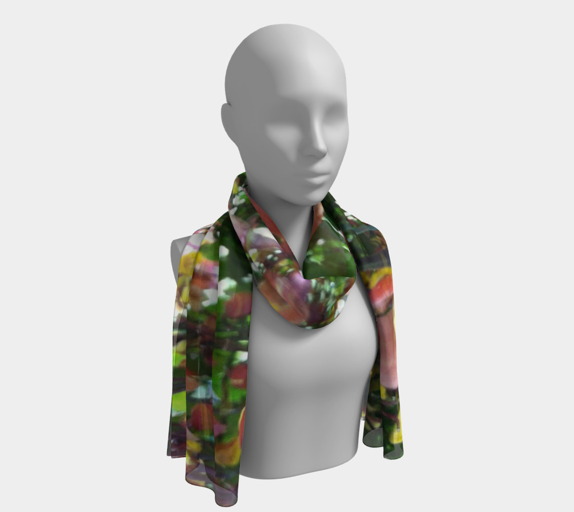 Blooming tiger orchids, long scarf. preview #1