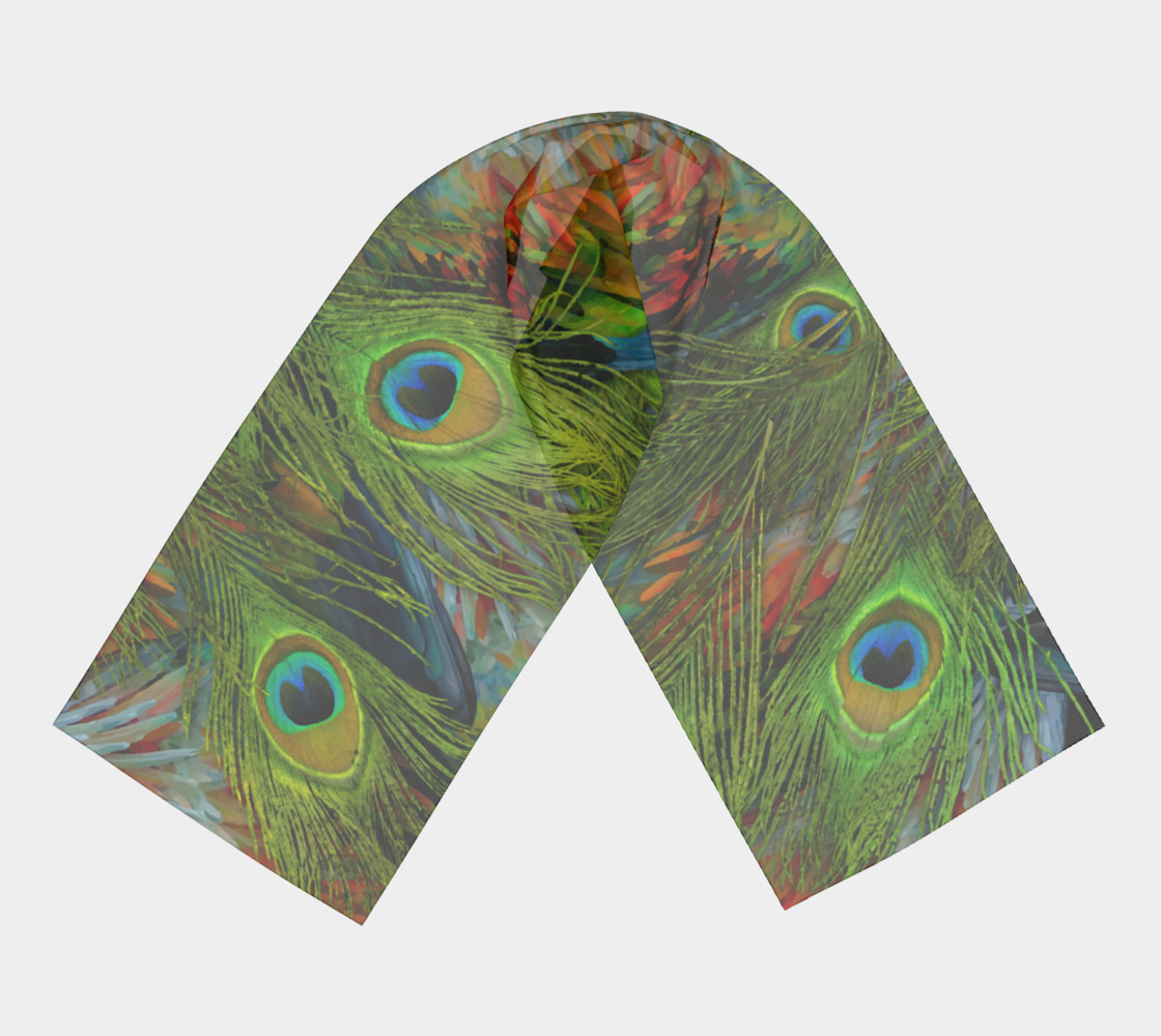Aperçu de Nicobar-Peacock Fantasy Long Scarf #3