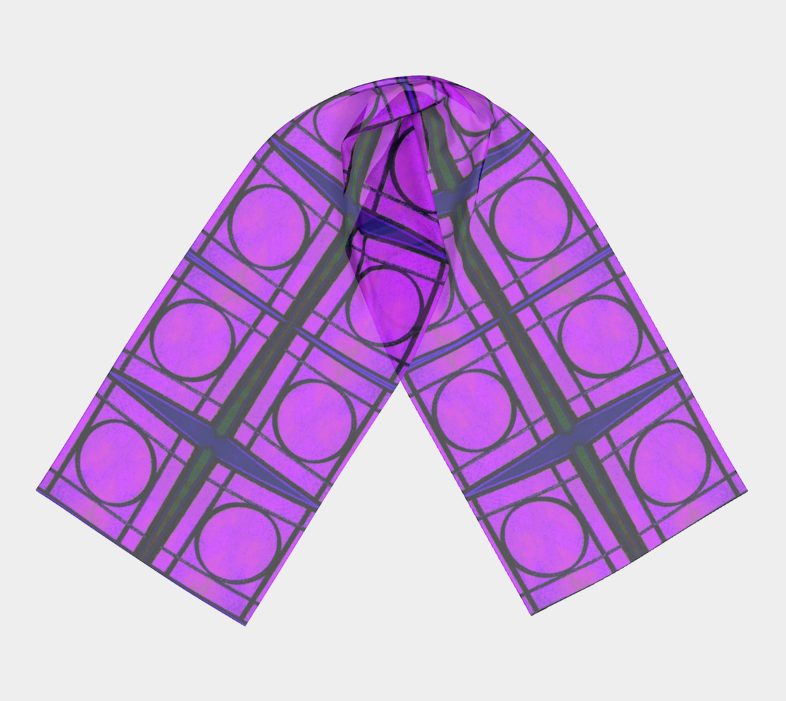 Bright Pink Mod Circles with Green Lines preview #3