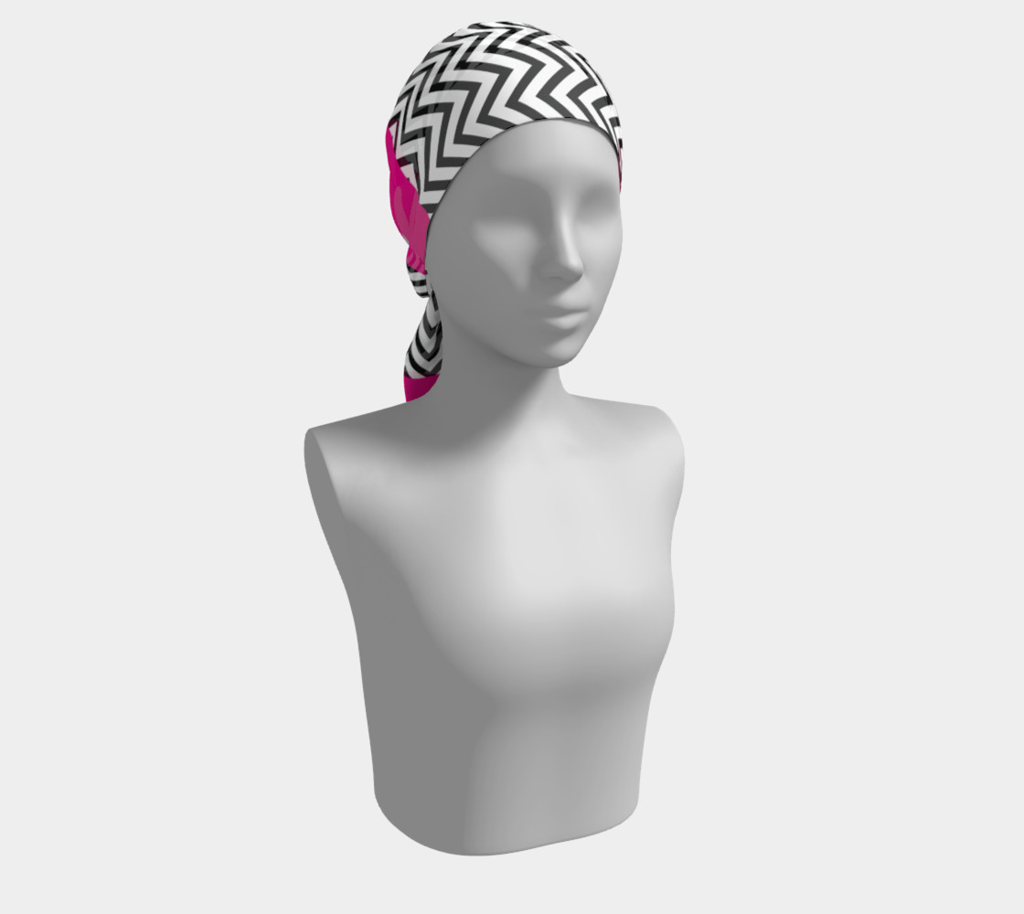 Chevron Chic Hot Pink, Black and White preview #2