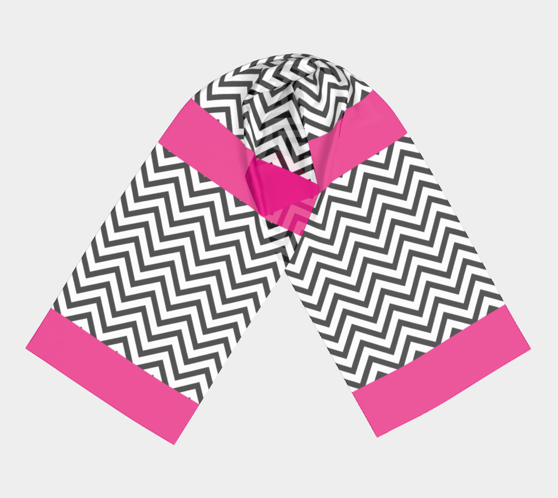 Chevron Chic Hot Pink, Black and White preview #3