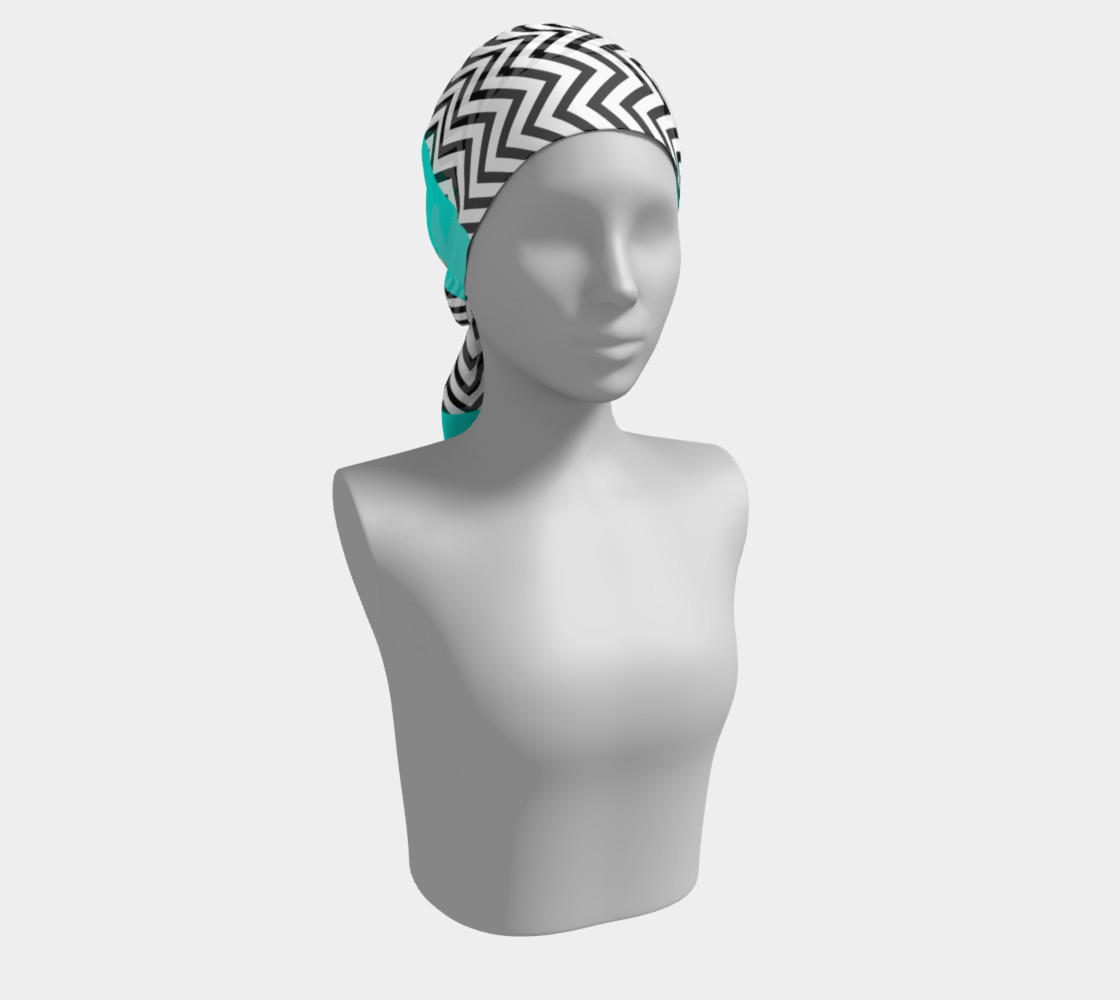 Chevrons Aqua, Black and White preview #2