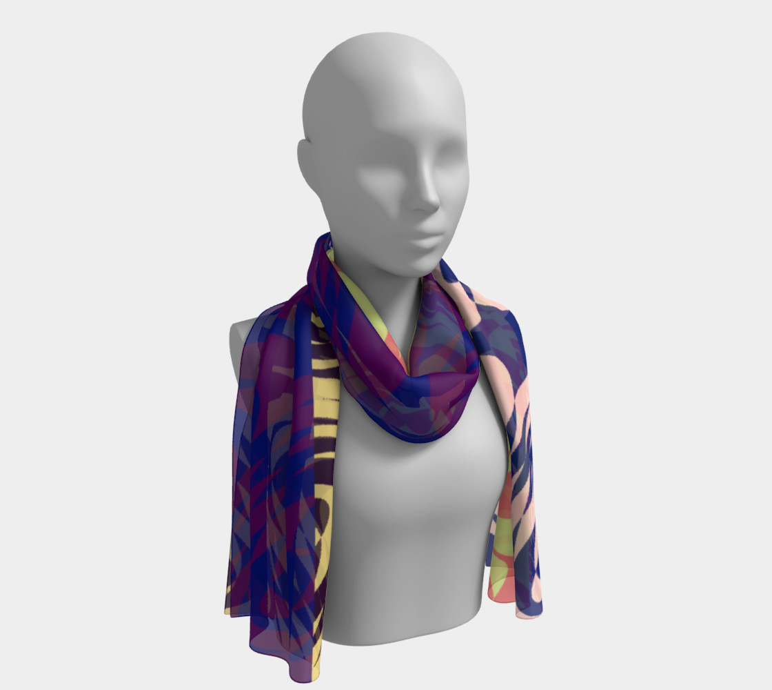 Patched Swirls Long Scarf preview #1