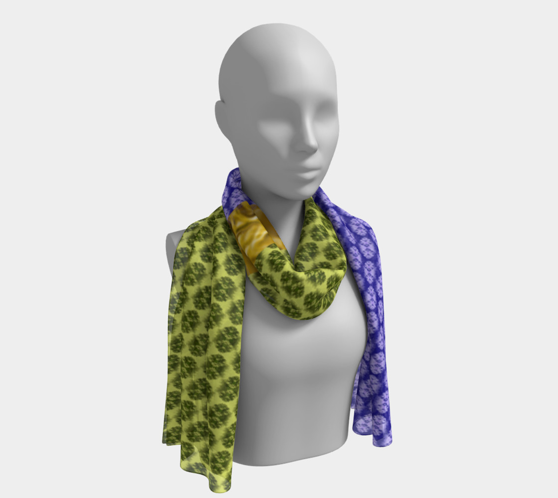 Blue and Yellow Scales Long Scarf preview #1