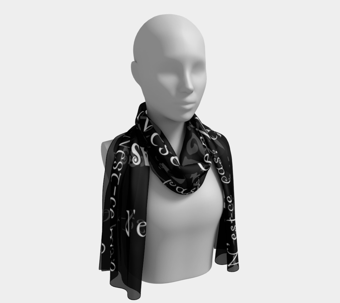 White N'est-ce Pas Long Scarf preview #1