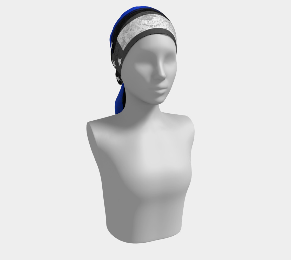 Thin Blue Line Flag Long Scarf preview #2
