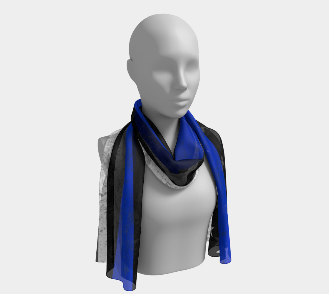 Thin Blue Line Flag Long Scarf preview #1