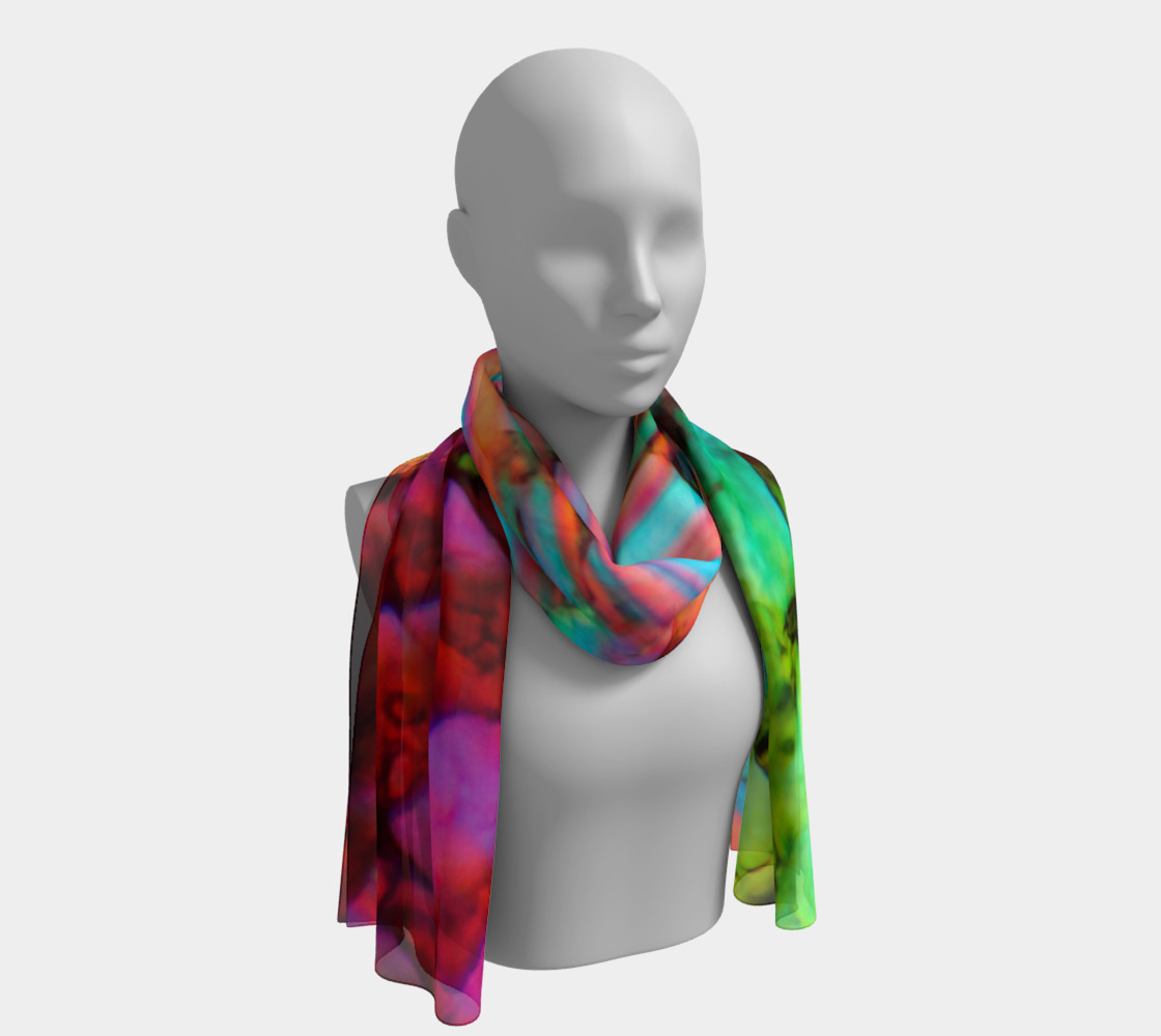 Aperçu de Rainbow Love Long Scarf #1