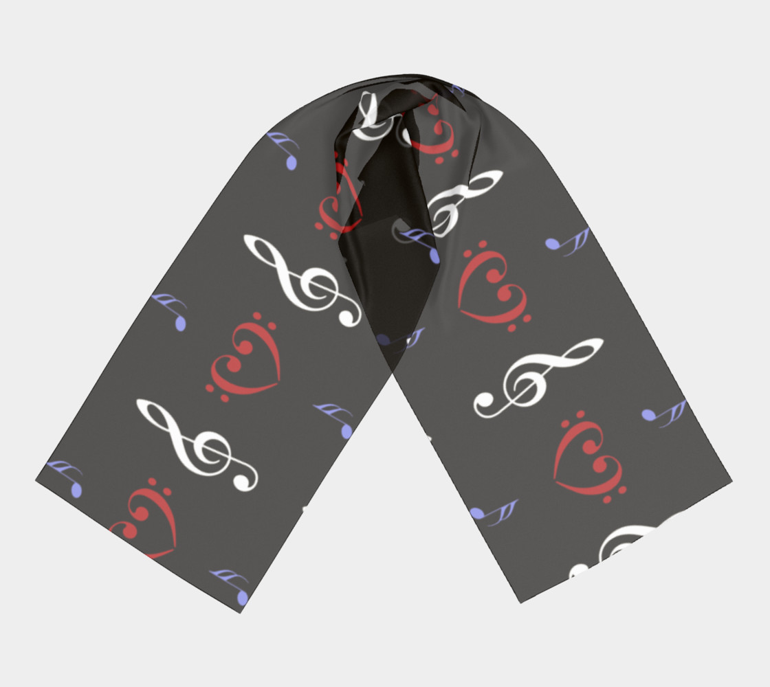 Red White and Musical Long Scarf preview #3