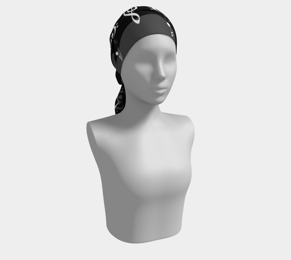 White on Black Musical Long Scarf preview #2