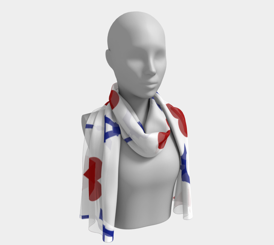 J'aime Paris Flag Long Scarf 3D preview