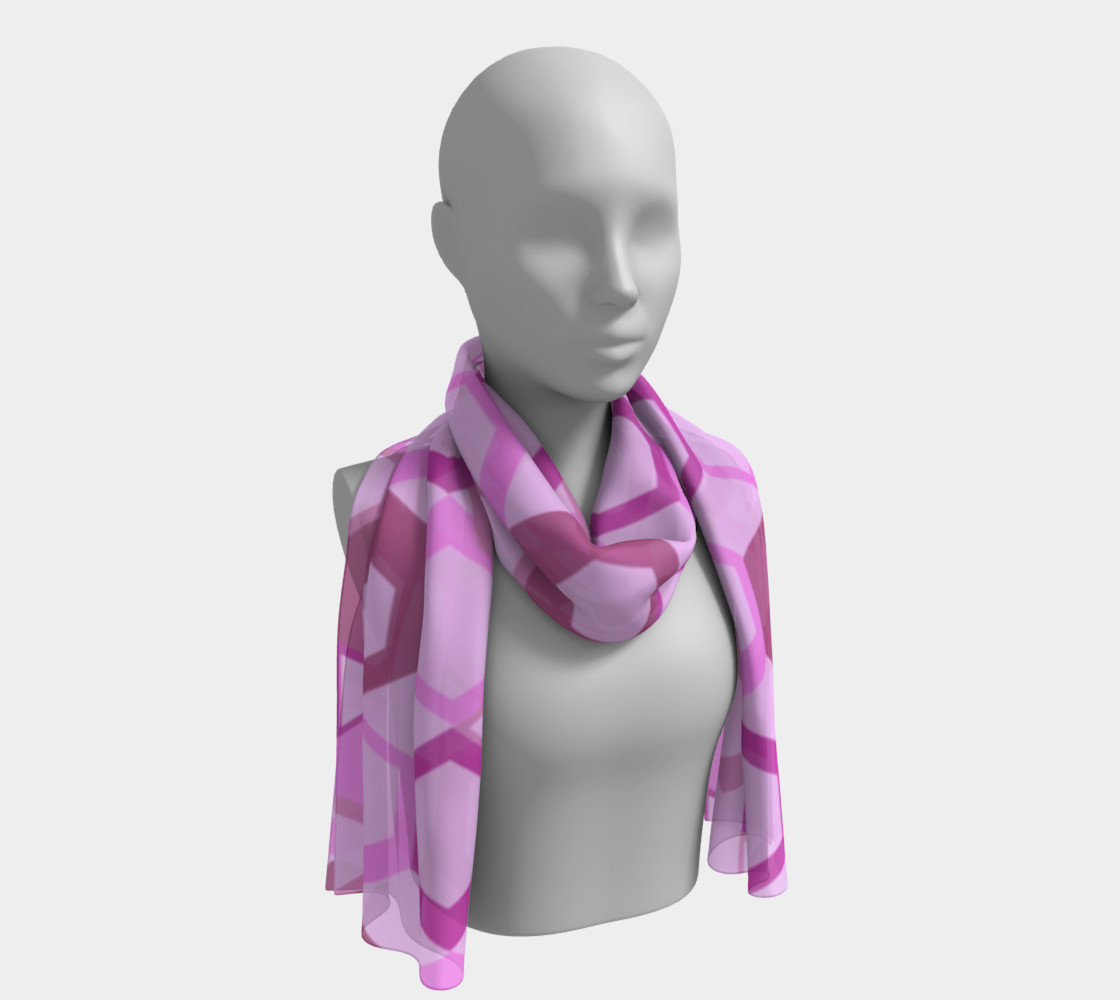 Pink Hive Long Scarf 3D preview