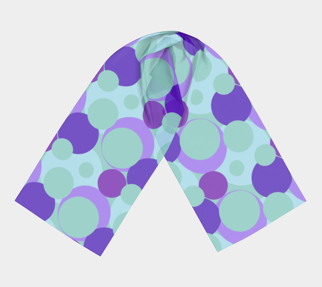 Teal and Purple Bubble Pop Long Scarf preview #3