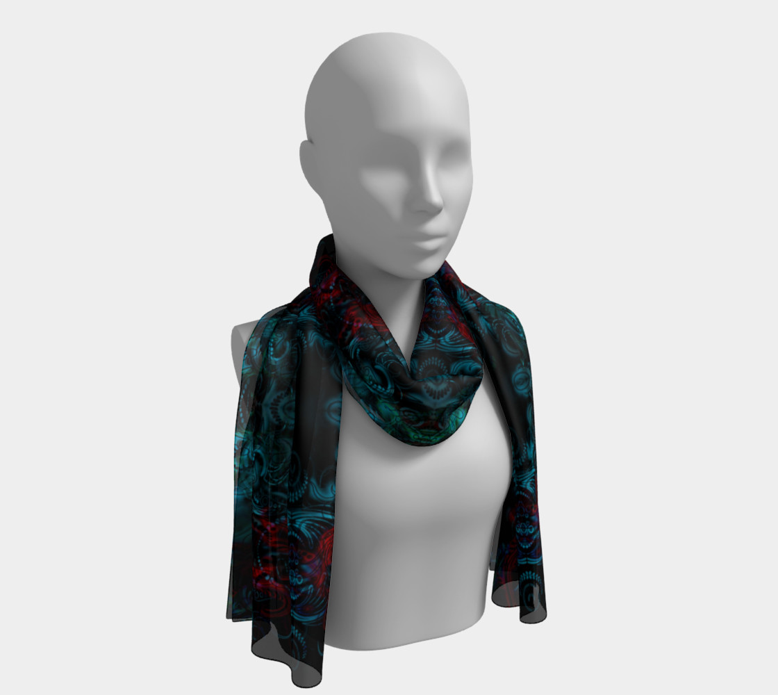 Darkness Reigns Goth Long Scarf 3D preview