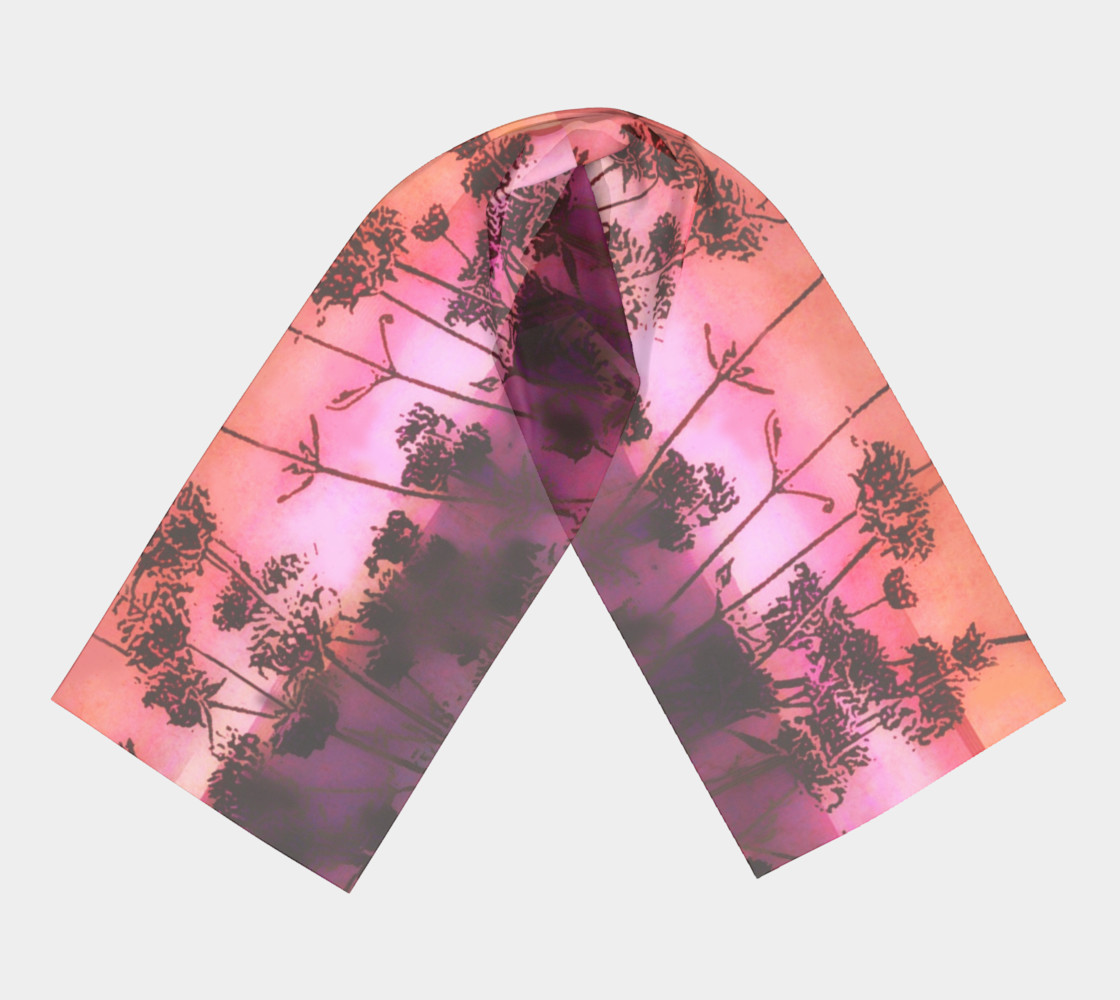 Aperçu de Dusk In Pink and Orange Scarf #3