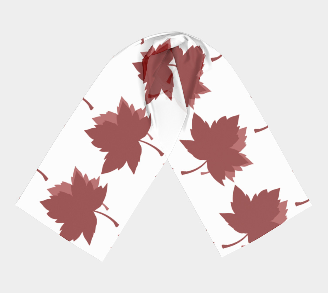 Red Maple Leaves Long Scarf preview #3
