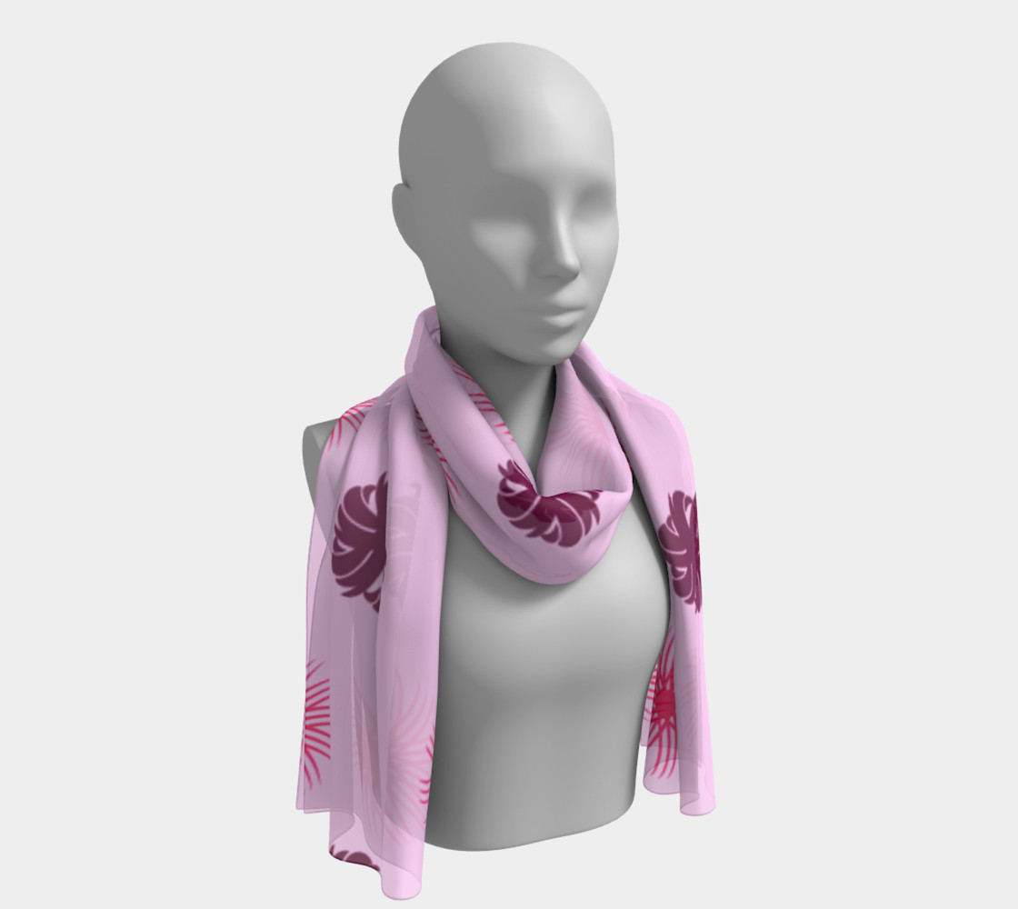 Delightfully Pink Swirls Long Scarf preview #1