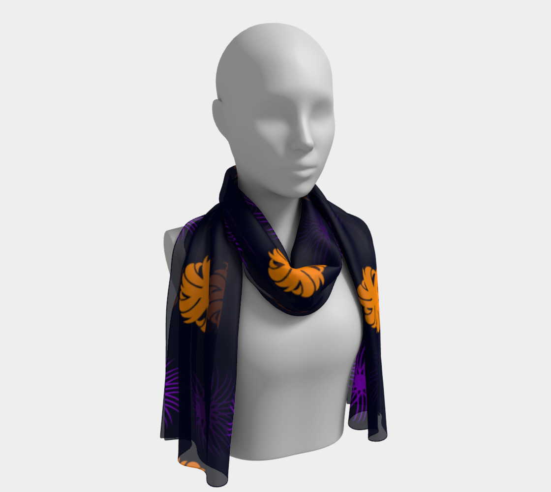 Clash of the Funky Swirls Long Scarf preview #1