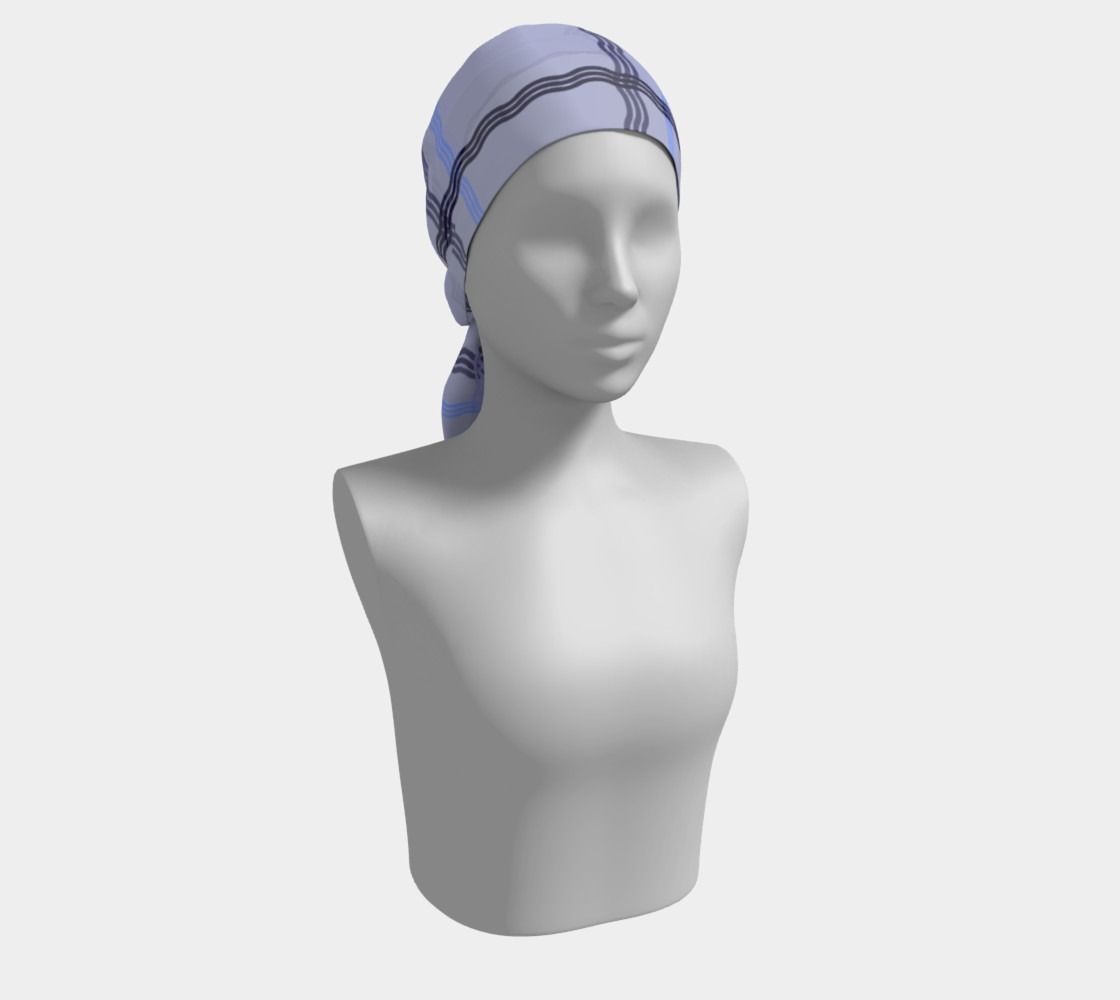Blue Tartan Long Scarf preview #2