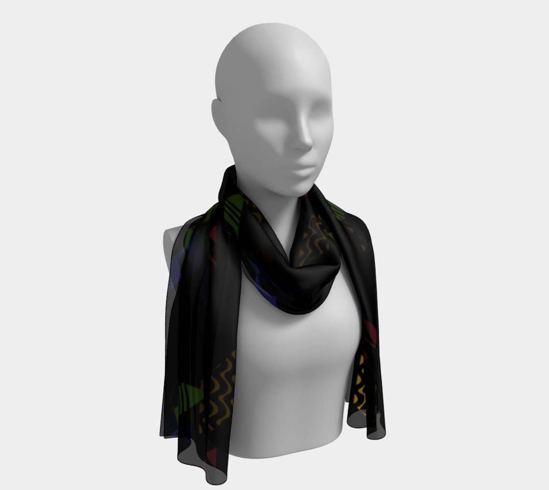 Dark Retro Funk Long Scarf preview #1