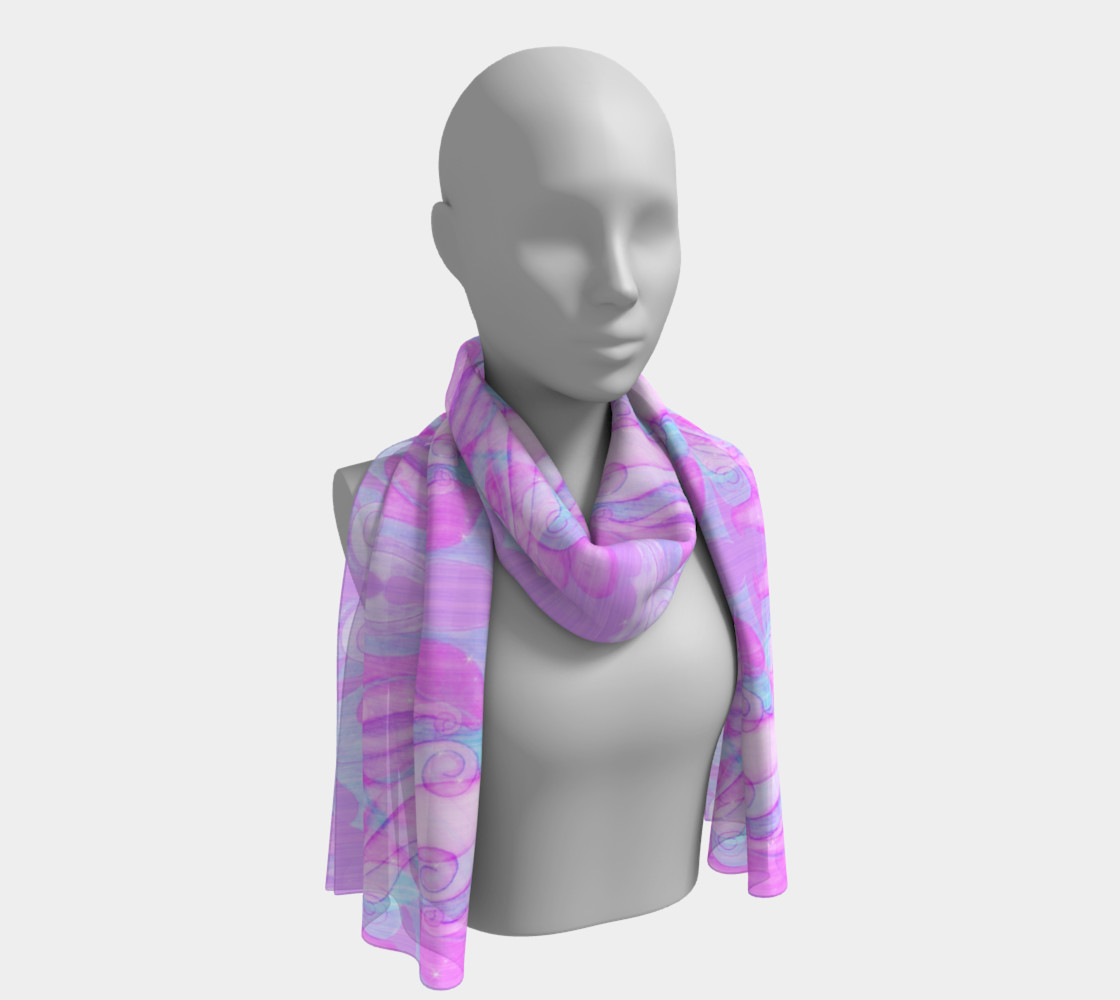 Sparkling Waves abstract art scarf preview #1