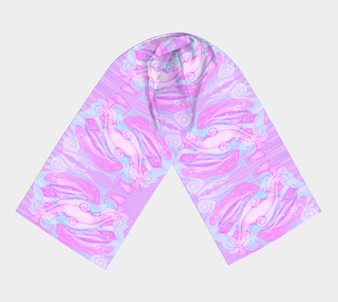 Sparkling Waves abstract art scarf  preview #3