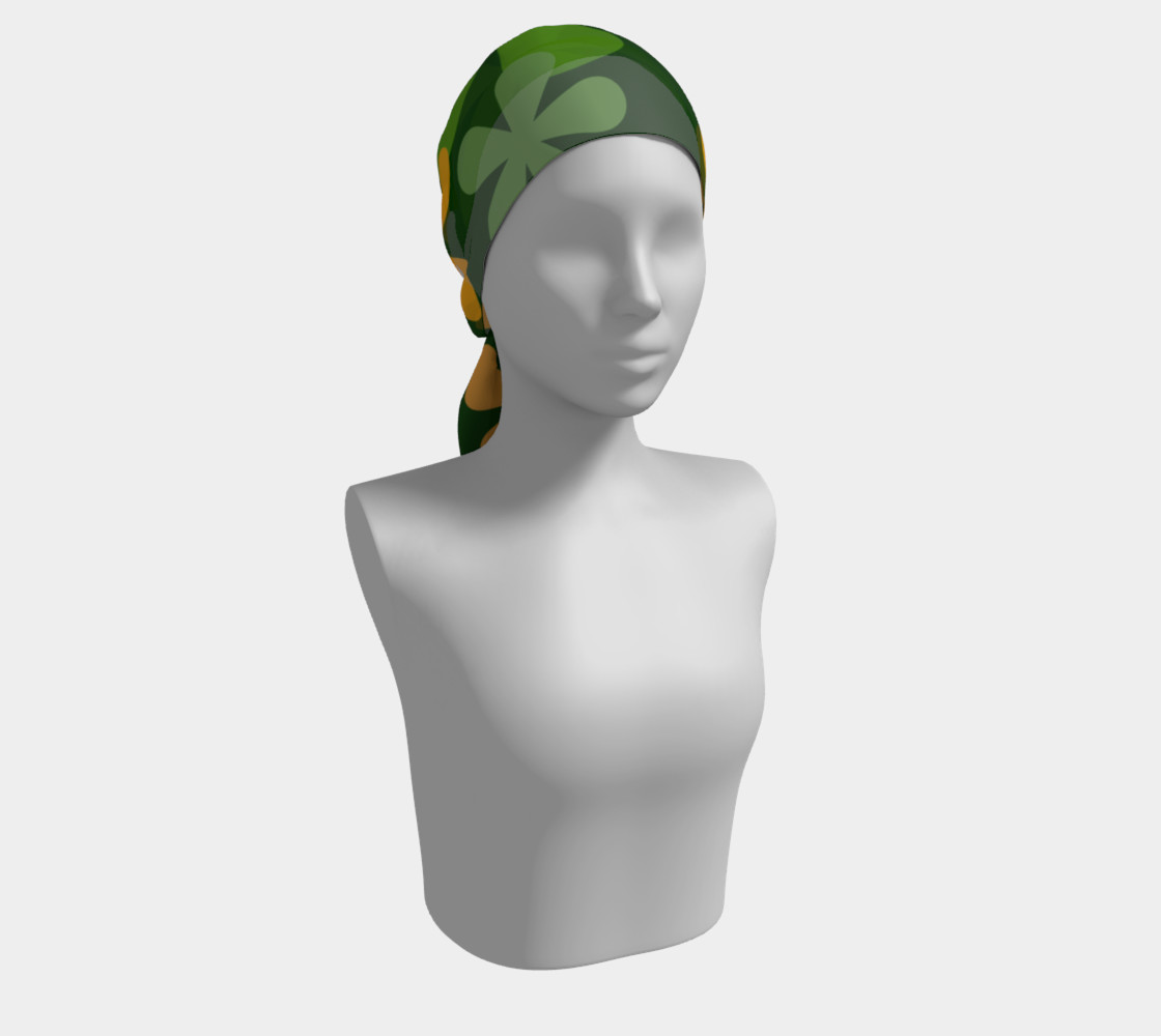 Citrus Retro Flowers Long Scarf preview #2