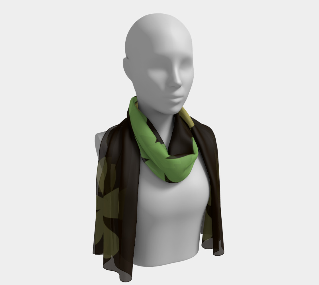 Camouflage Retro Flowers Long Scarf thumbnail #2