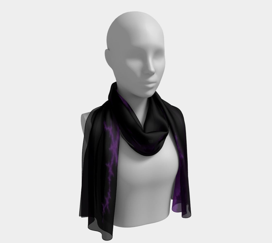 Purple Scar Long Scarf 3D preview