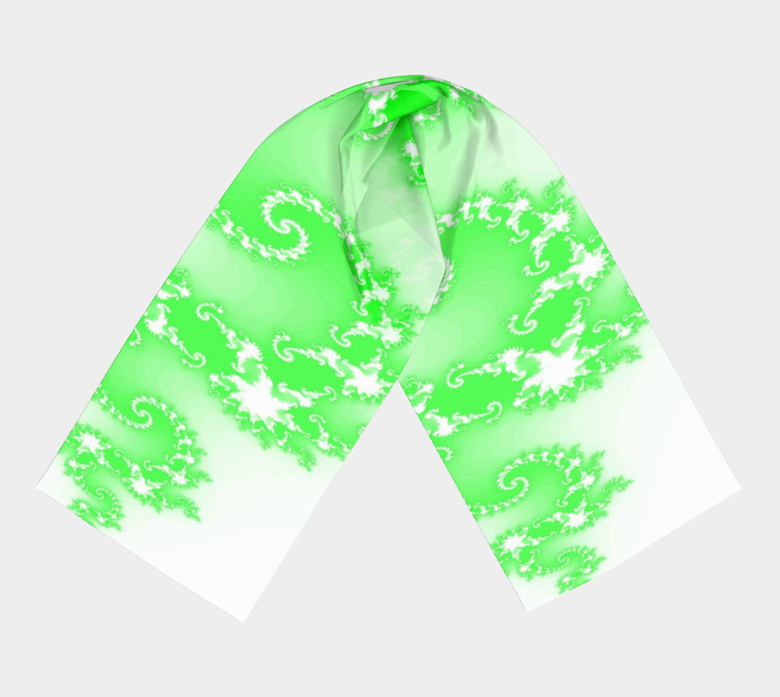 Lime Flame Burst Long Scarf preview #3