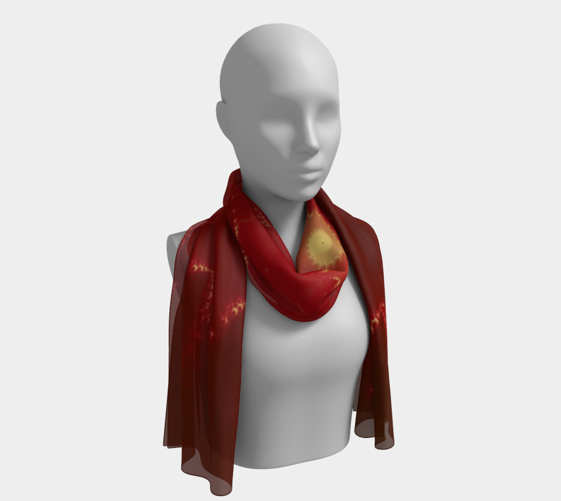 Red Tunnel Long Scarf 3D preview