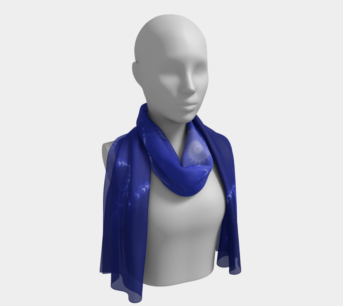 Blue Tunnel Long Scarf 3D preview