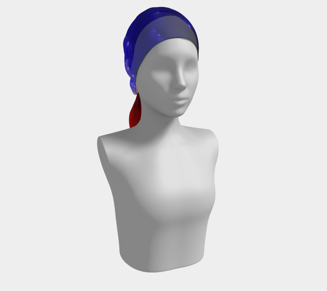 Blue and Red Burst of Light Long Scarf preview #2