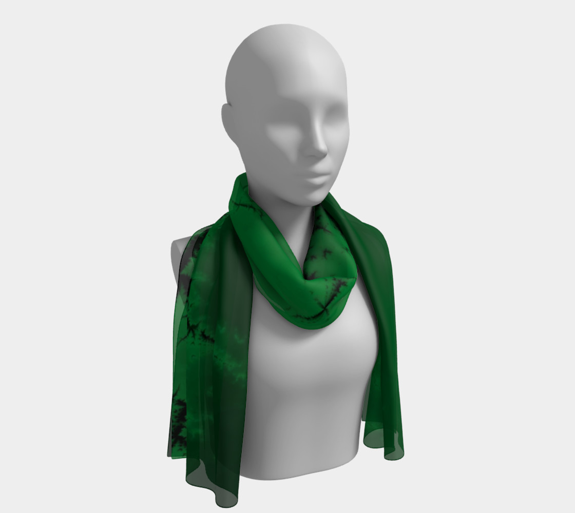 Green Burst Long Scarf 3D preview