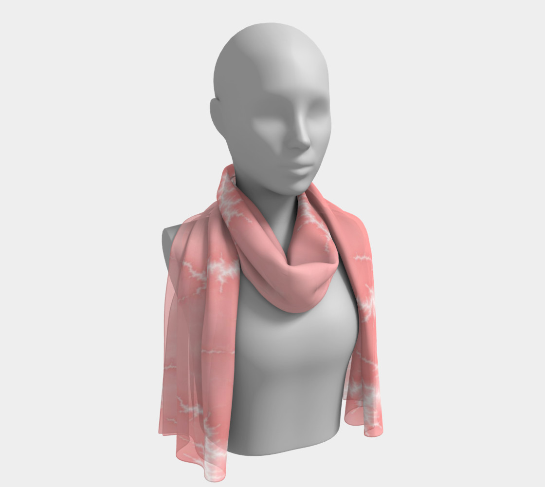 Pink Lightning Long Scarf 3D preview