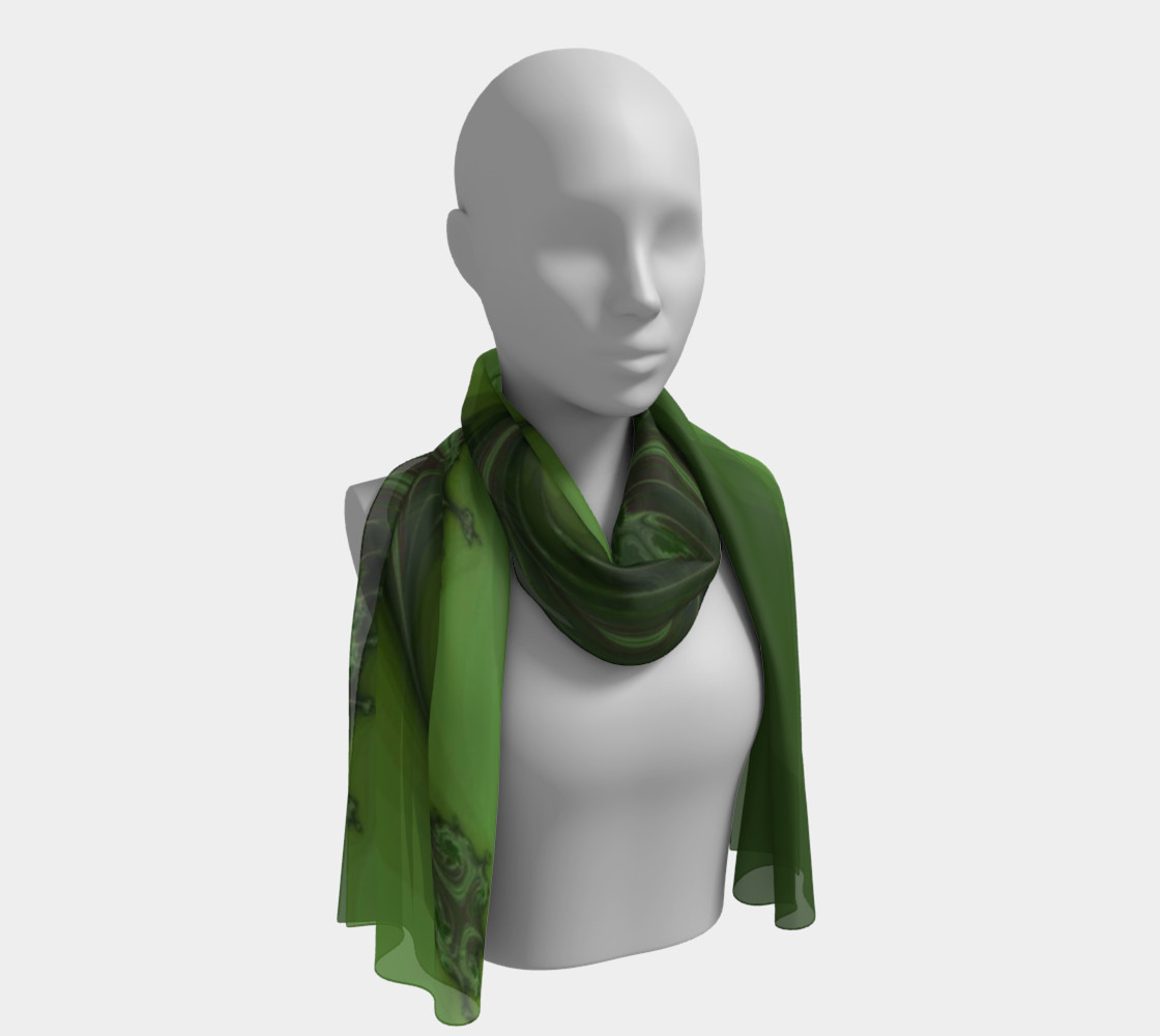 Green Tree Long Scarf 3D preview