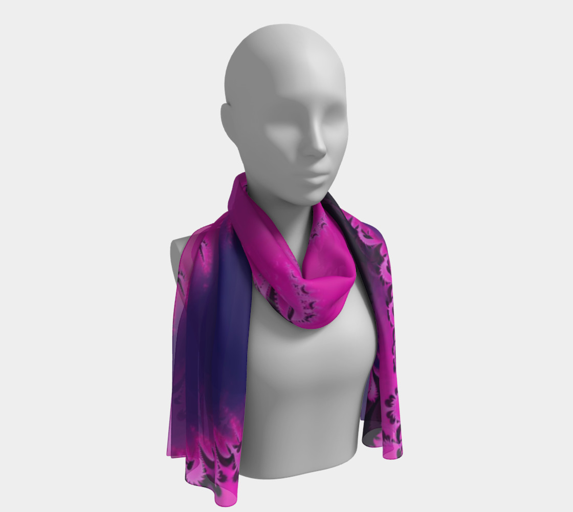 Fuchsia Twilight Long Scarf 3D preview