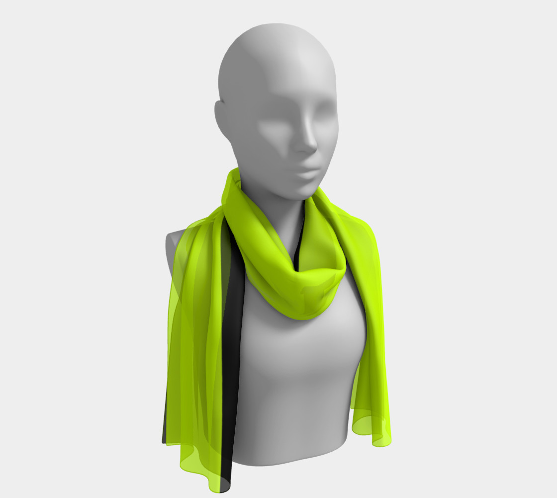 Retro in Green Neon Long Scarf preview #1